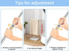 Hand Towel Holder Stand, T-Shape Hand Towel Rack for Bathroom, Hand Towel Stainless Steel for Kitchen Vanity Countertop, Marble Base Brushed Adjustable 9.06" -17.68"