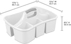 Storage Box, Portable and Practical Plastic Storage Box, White.