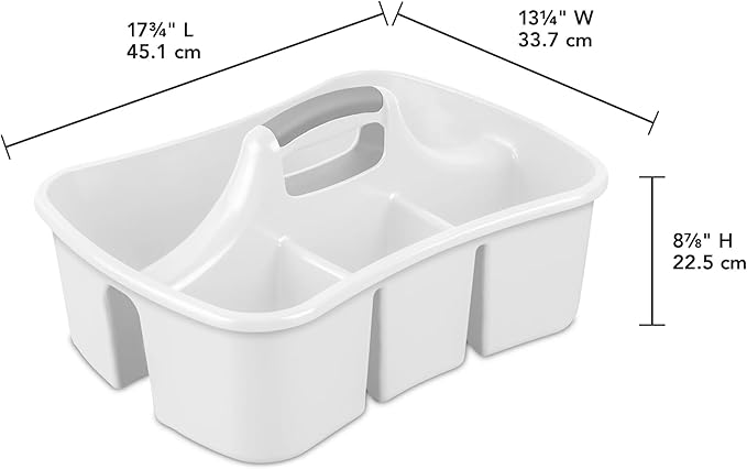 Storage Box, Portable and Practical Plastic Storage Box, White.
