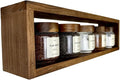 Floating Rectangle Shelf | Easy Mounting | Toilet Paper Holder | Bathroom Storage | Kitchen Spice Rack (24, Black)