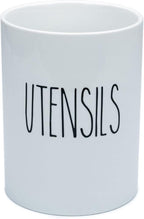 Heartland Home Kitchen Utensil Holder for Countertop. White Porcelain Cooking Large Spatula Holder and Cooking Spoon Holder. White Kitchen Decor and Farmhouse Gifts.