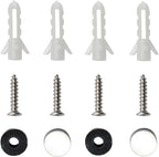 9.6-Inch Wine Glass Rack - Under Cabinet Stemware Wine Glass Holder Glasses Storage Hanger Metal Organizer for Bar Kitchen Black (2 Rows, 1 Pack)