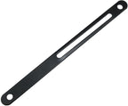 Bicycle Basket Mounting Bracket with Screws and Nuts, Black, Metal, 20cm x 15mm x 2mm, 5 kg Load Capacity, Rack Mounting Type, 2PCS