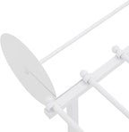 Heavy Duty Iron Ribbon Organizer Rack Wall Mounted, 12-Rod Modern Metal Craft Organizer for Ribbons, Wrapping Paper, Vinyl Rolls, Space Saving Storage Rack for Florist, Home (White)