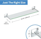 Gatco 5586 Waterline Glass Shelf, Chrome
