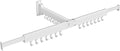 SONGMICS Clothes Drying Rack, Wall-Mounted Laundry Drying Rack, Extendable, Foldable Arms, with 21 Swivel Sliding Hooks, Space-Saving, for Laundry Room, Bathroom, Cloud White ULLR807W01