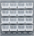 Quantum Storage Systems QLP-1819-220-16RD Gray Louvered Panels Complete Package with Bins, 18" L x 19" H, Red