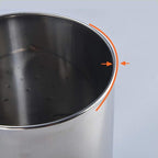 Kichvoe Stainless Steel Utensil Holder with Drain Holes for Kitchen Countertop Flatware Organizer Chopstick Tube Easy Clean 5.9X5.9X6.7 Inch