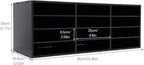 12 Compartments Paper Organizer for Desk, Desk Literature Organizer, Student Mailbox for Classroom, Desktop Bill Paper Storager File Sorter for Home Office Classroom(Black)