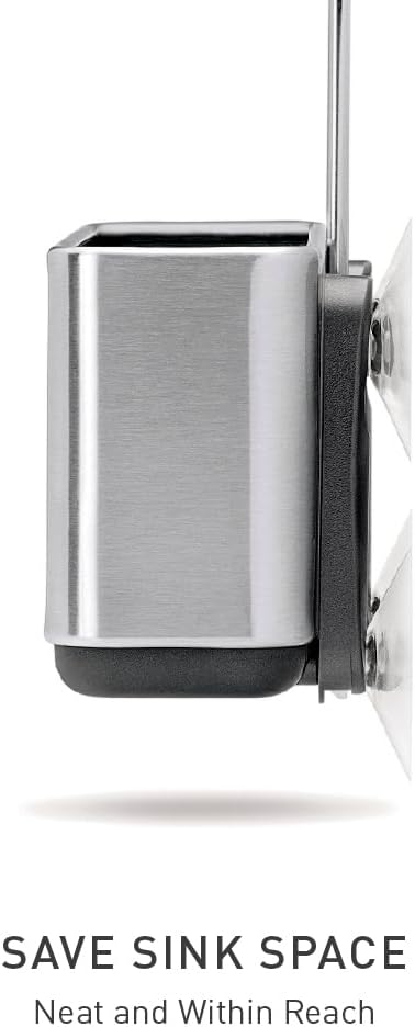 simplehuman Slim Sink Caddy Sponge Holder, Brushed Stainless Steel, Silver