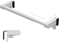 VEHHE Hand Screwed Telescopic Over Cabinet Door Towel Rack, Adjustable Length and Width Dish Towel Holder, Kitchen Towel Rack with EVA Foam Pad (White)