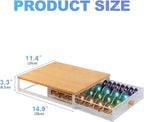 Coffee Pod Holder Drawer Organizer Capsules Storage Organizer with Sliding Drawer Compatible For Nespresso Pods, Holds up to 56 Small or 28 Big nespresso pod Oak Color