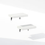 Furinno Tanna Floating Shelves for Wall Set of 2, 15-Inch Bathroom Wall Shelf, Wall Mounted Shelf, for Bathroom Organizers and Storage, Living Room, White Texture