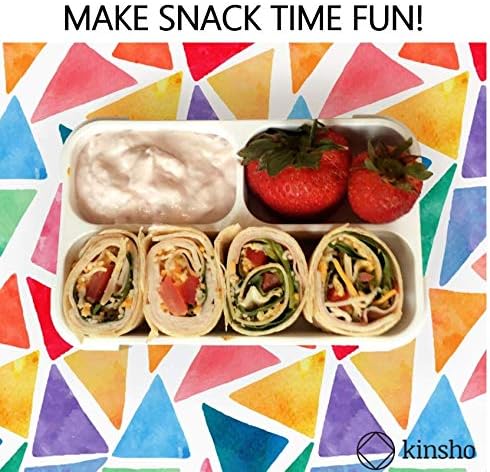 Small Snack Containers for Kids Toddlers - 3 Compartments (Set of 2) - Leak-proof Snack Boxes with Lids - BPA-Free Mini Bento Lunch Box - Ideal for School, Daycare, Holds 2 Cups (Purple + Blue)