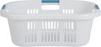 Rubbermaid Laundry Basket XL Hip-Hugger Basket 2.1-Bushel White Laundry Storage/Bathroom/Bedroom/Home Closet