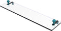 Allied Brass MA-1/22-GLT Mambo 22 Inch Glass Vanity Shelf with Beveled Edges, Glokzin Teal