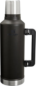 Stanley Classic Legendary Vacuum Bottle 2.5 qt | Wide Mouth with Leakproof Cup Lid | Keep Drinks Hot or Cold | Packable for Travel | Insulated Stainless Steel Thermal Bottle | BPA-Free | Black 2.0