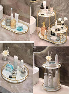 Gold Storage Rack, Bathroom Table Shelf, Perfume Tray, Beautiful Appearance, Super Capacity, Complete Your Daily Storage (QS-20-1) (QS-19-1)
