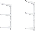Delta Minimalistic White Shelf Brackets Cycle, Set of 6 Fully Adjustable 12-inch Heavy Duty Shelf Brackets, Holds Up to 480 lbs, Modern Shelf Bracket for Wood Shelves