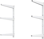 Delta Minimalistic White Shelf Brackets Cycle, Set of 6 Fully Adjustable 12-inch Heavy Duty Shelf Brackets, Holds Up to 480 lbs, Modern Shelf Bracket for Wood Shelves