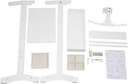 Wood Men Valet Stand, Freestanding Suit Stand with Top Tray, Valet & Suit Stands for Entryways, Living Rooms, Hallways,17.5 * 14.3 * 43.3in (White)