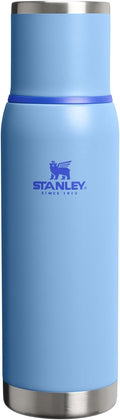 Stanley Adventure-To-Go Vacuum Bottle 1.1 qt | Wide Mouth with Leakproof Cup Lid | Keep Drinks Hot or Cold | Packable for Travel | Insulated Stainless Steel Thermal Bottle | BPA-Free | Blue Sky