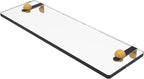 Allied Brass RC-1/16-SGL 16 Inch Glass Vanity Shelf with Beveled Edges, Spanish Gold