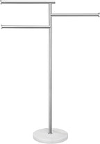 KES Free Standing Towel Racks for Bathroom, 3 Swivel Bars 40-Inch Bath Towel Rack Stand with Weighted Marble Base, Premium 18/8 Stainless Steel Polished Finish, BTH219