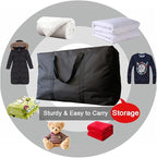 Extra Large Moving Bags with Strong Zippers & Carrying Handles, Storage Bags Storage Totes for Clothes, Moving Supplies, Space Saving, Oversized Storage Bag Organizer for Moving, Traveling (4 Pack)