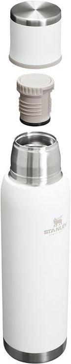 Stanley Adventure-To-Go Vacuum Bottle 1.4 qt | Wide Mouth with Leakproof Cup Lid | Keep Drinks Hot or Cold | Packable for Travel | Insulated Stainless Steel Thermal Bottle | BPA-Free | Frost