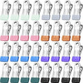Clothes Pins for Hanging Clothes, 64 Pack Stainless Steel Colored Clothespins for Laundry, Heavy Duty Clothing Pins for Clothes Line, Multipurpose Metal Clips for Clothes, Socks, Towel, Snack, Photo