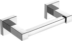 FORIOUS Toilet Paper Holder Wall Mount, Stainless Steel Rustproof Double Post Pivoting Tissue Roll Holder for Bathroom, Commercial Toilet Paper Dispenser (Chrome, Square)