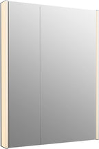 Kohler 81149-SLE-DA1 Maxstow Frameless Two-Door Medicine Cabinet Mirror with Lights, LED Light, Mirror Door & Staggered Shelves, Rectangular Frame, 32 in. W x 40 in. H