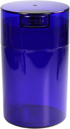 Tightvac 1 oz to 6 ounce - Patented Airtight Container | Multi-use Vacuum Container Works as Smell Proof Containers for Herbs and Dry Goods. Blue Tint