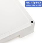 3 Pack Letter Tray, Plastic Stackable A4 Paper Trays, Rectangular Desk Drawer Organizer, File Holder for Desktop, Office Supplies Storage, White