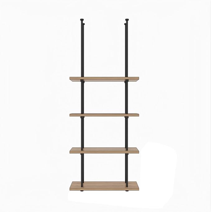 Ceiling Shelf, Ceiling Mount Storage Rack with Wooden Boards Hanging Storage Rack for Display Plants,Wine,Books, Quick Installation (Color : B, Size : 4 Layer)