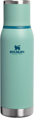 Stanley Adventure-To-Go Vacuum Bottle 25 oz | Wide Mouth with Leakproof Cup Lid | Keep Drinks Hot or Cold | Packable for Travel | Insulated Stainless Steel Thermal Bottle | BPA-Free | Spring Green