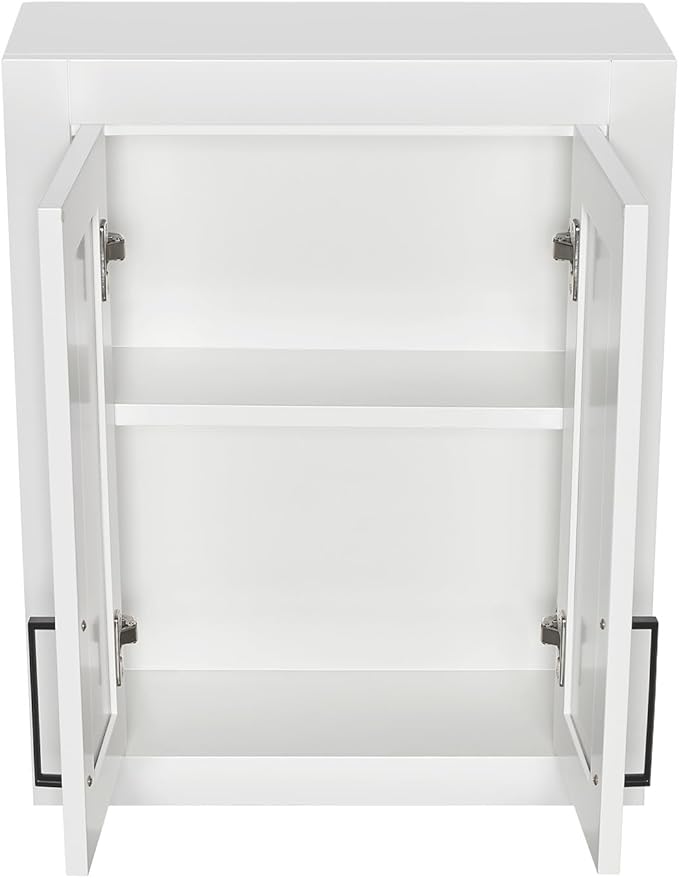 ARIEL Bathroom Wall Cabinet 26" H x 21" W x 8" D - Closed Door - White