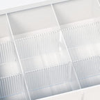 8pcs DIY Plastic Drawer Organizer Adjustable Drawer Dividers for Home Tidy Closet, Socks, Underwear, office school supplies, kitchen utensil tools (Clear White)
