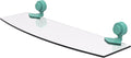Allied Brass 433G/18-SFG Venus Collection 18 Inch Glass Shelf with Grooved Accents, Sea Foam Green