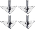 Soro Essentials- Stainless Steel Shelving Foot Plate with Screws Set of 4 Chrome Plated- Floor Plate for Wire Shelving Units Mounting Plates Wire Utility Shelves for Storage Home Restaurants