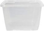 Life Story 10-Pack Plastic Storage Box, Stackable Shoe Organizer Tote Containers, 6 Liter - Clear Bins and Boxes with Lids for Bedroom, Closet, Cabinet, and Garage Organization