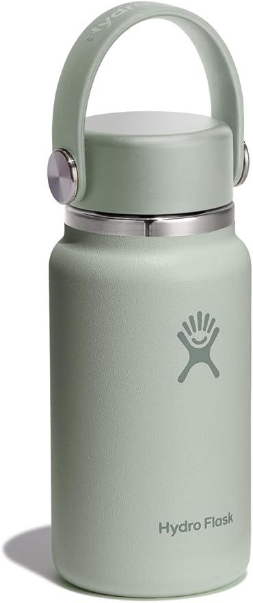 Hydro Flask Micro Bottle - Insulated Mini Leak Proof Flask for Purse or Pocket in 6.7 Oz Agave Green