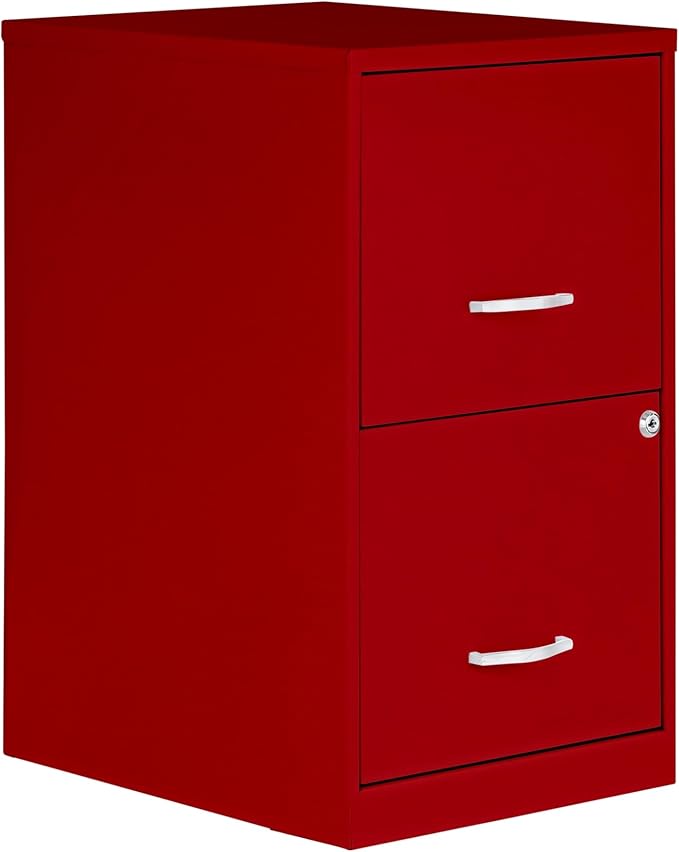 2 Drawer Locking Filing Cabinet | Pre-Assembled Steel Construction | Space-Saving Design is Perfect for Home and Small Office | Letter-Size | Assembled in North America