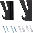 Lixada Wall-Mounted Display Rack for Skateboards,Rack for Skis with Storage Hooks 2PCS