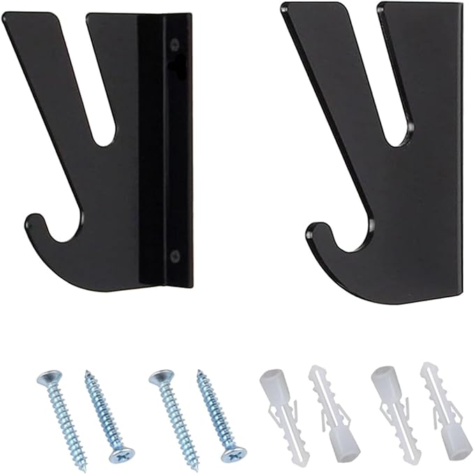 Lixada Wall-Mounted Display Rack for Skateboards,Rack for Skis with Storage Hooks 2PCS