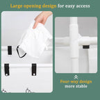 2-Tier Laundry Sorter Basket with Wheels 4 Sections Removable Hamper Organizer for Dirty Clothes Bathroom Cloakroom