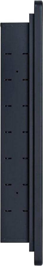 TEHOME Farmhouse Matt Black Recessed Bathroom Medicine Cabinet with Mirror Rounded Rectangle Metal Framed Medicine Cabinet with Beveled Mirror 20x30''