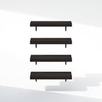 Furinno Tanna Floating Shelves for Wall Set of 4, 22-Inch Bathroom Wall Shelf, Wall Mounted Shelf, for Bathroom Organizers and Storage, Living Room, Tobacco Oak
