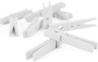 50pcs Colorful Clothespins Natural Wooden Colored Clothespins, Photo Paper Peg Pin Craft Spring Clips for Home Arts Crafts Decor, 2.75 inches (White)